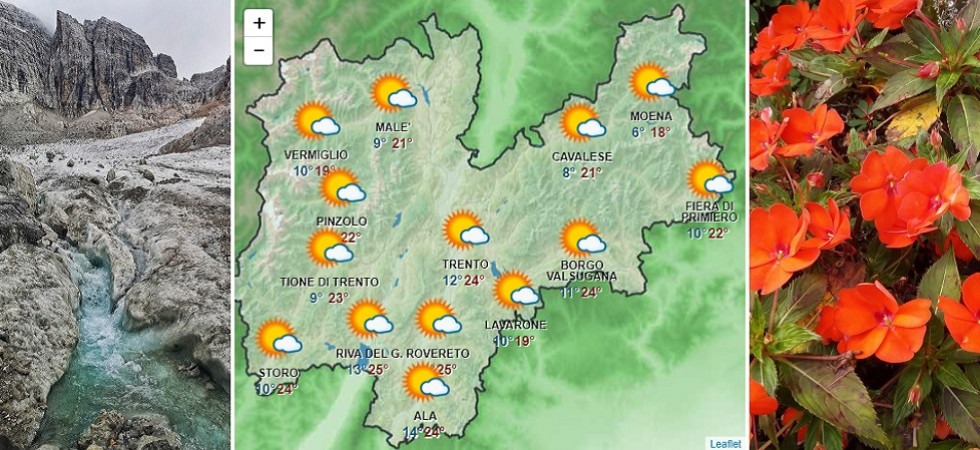 Caldo anomalo ad autunno inoltrato, Cova (Meteotrentino): “Massime in linea con i valori di giugno”